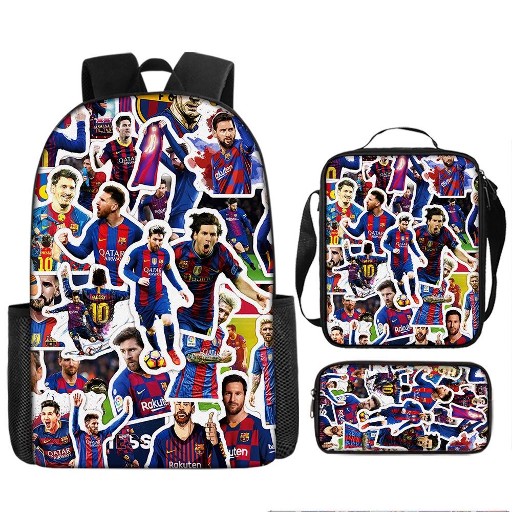 Hot-selling Digital Printing Messi School Bag Set Breathable Durable Cute Style