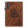For Infinix Xpad 20 Case Butterfly Flower Imprint PU Leather Tablet Cover with Card Slots