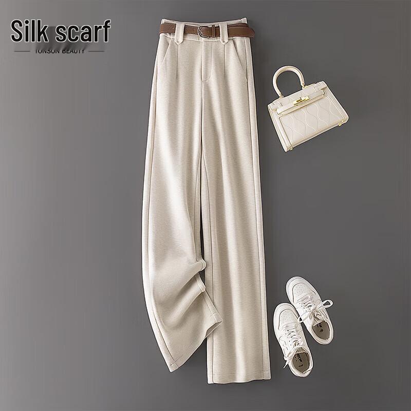 Sibaishe Women's High-Waisted Straight-Leg Casual Pants