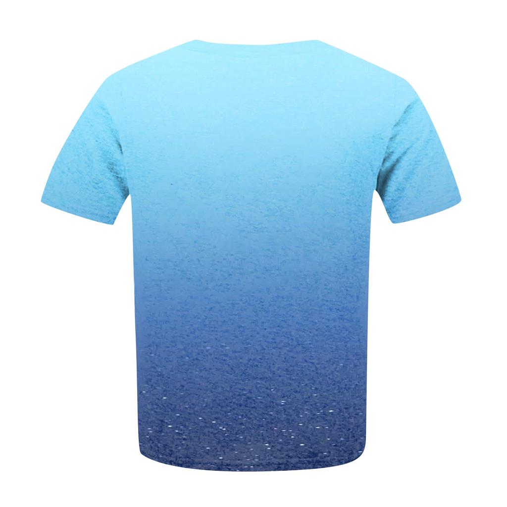 Dámské klasické triko Vintage Gradient skládané s krátkým rukávem Tričko Top Plus Size Pullover Basic Top