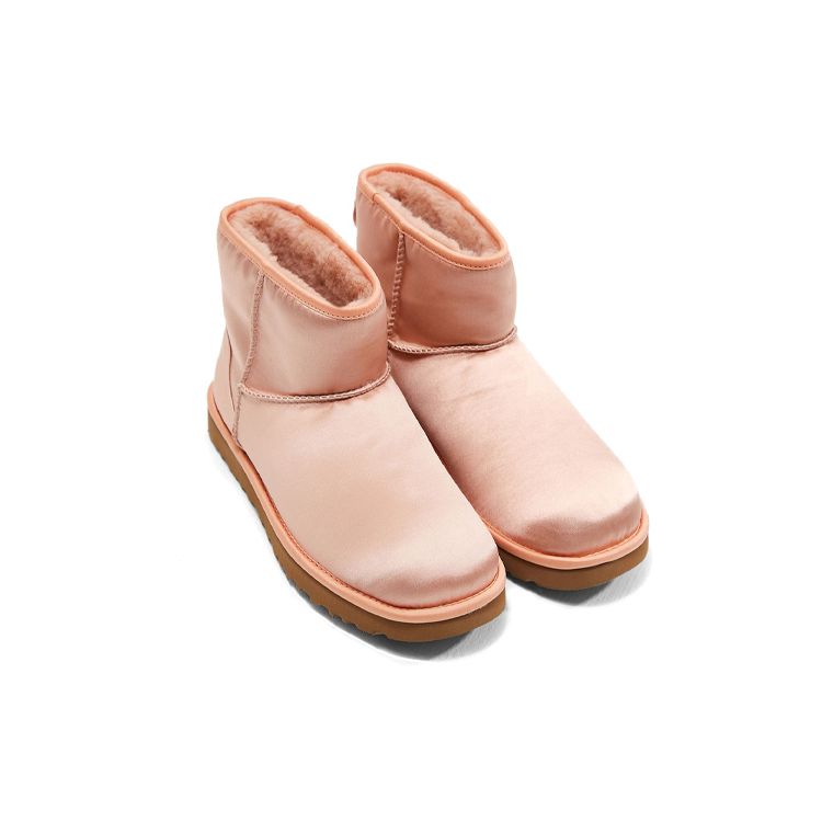 UGG Classic Mini Satin Warm Classic Fashion Plush Short Snow Boots Women boots Pink 1094985-SNTN