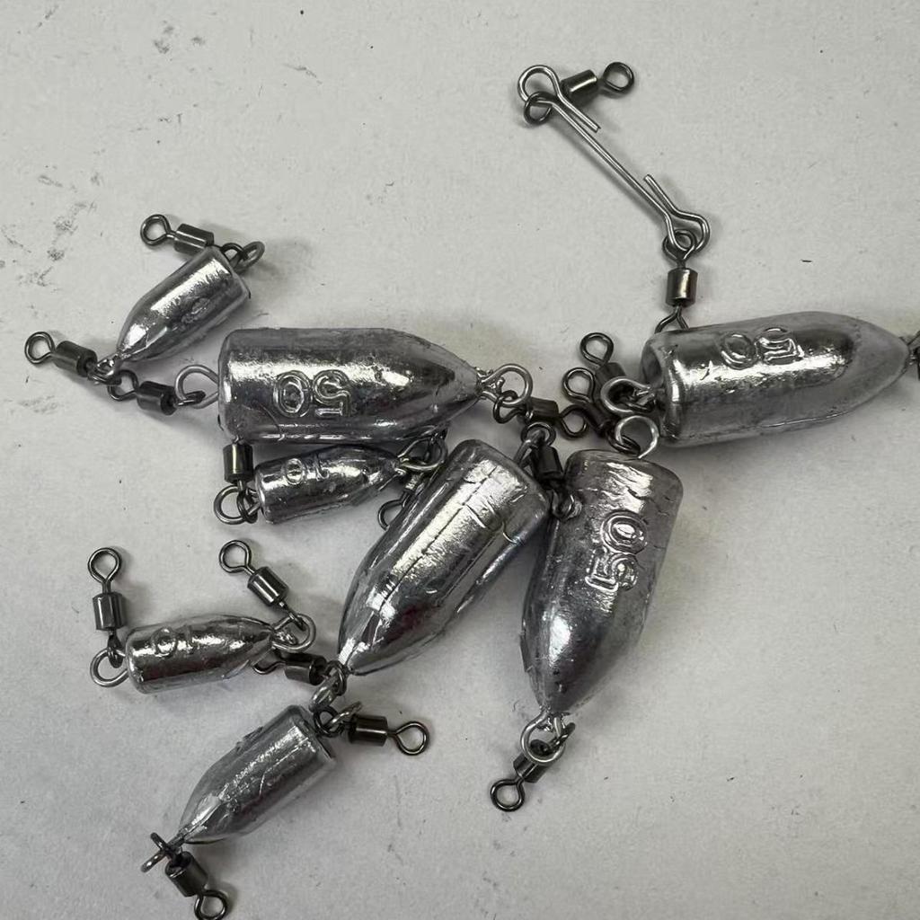 Kulpformad Långkastande Blyhavsspö med Dubbelring och Explosionskrok Fiskeutrustning Tillbehör.