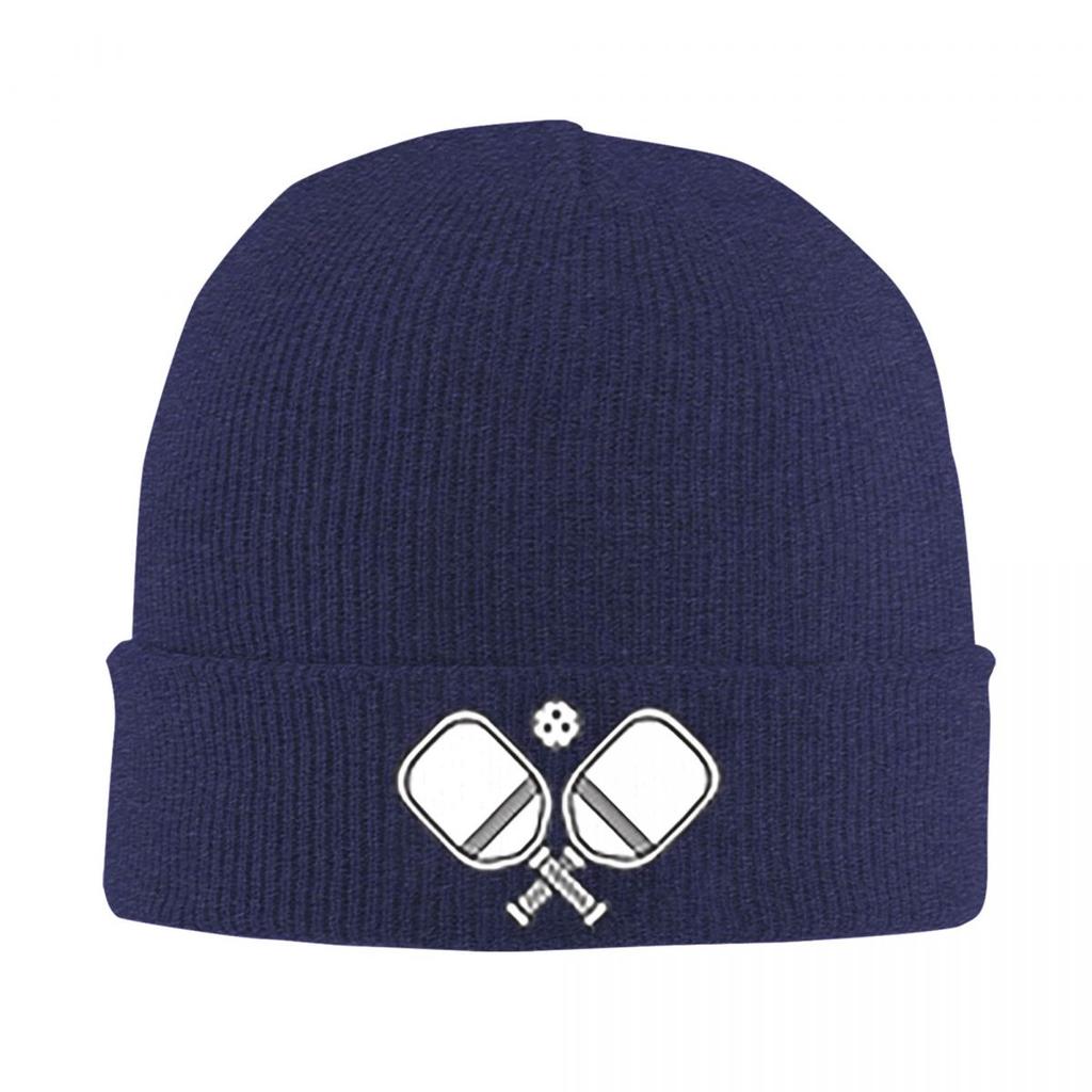 Pickleball Warm Knitted Cap Fashion Bonnet Hat Autumn Winter Outdoor Beanies Hats for Men Women Adult
