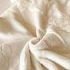 Contemporary Minimalist Carved Milk Velvet Warm Lace Bedding Set
