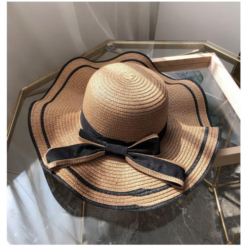 Summer Bowtie Fisherman Hat Fashion Travel Beach Hat 2024 Women Sun Hat