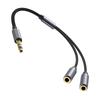 Earphone Splitters Cord Aux Y Splitters for Tablets Gold-Plate Connectors for Accurate Data Transmission Headphone Cord