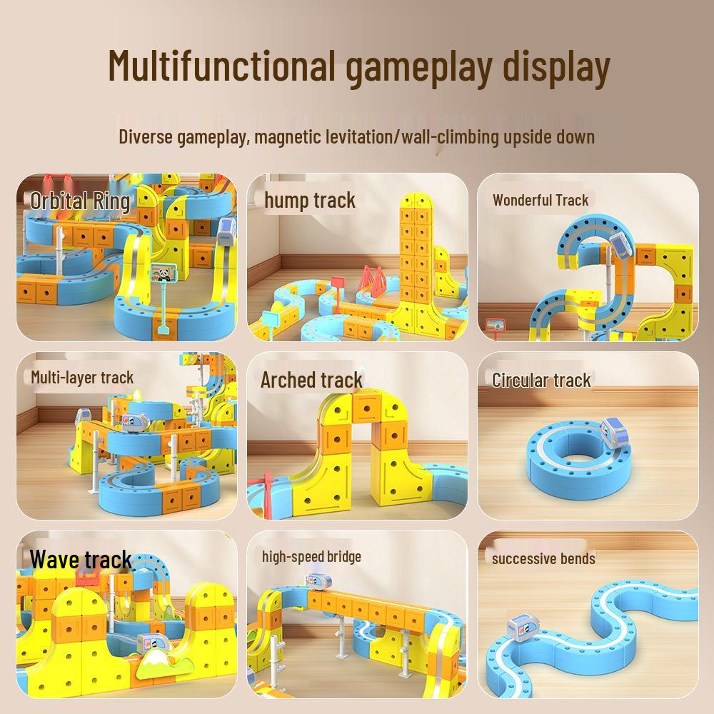 Magnetic Rail Car Children's Educational Toy - 3D Train Building Blocks