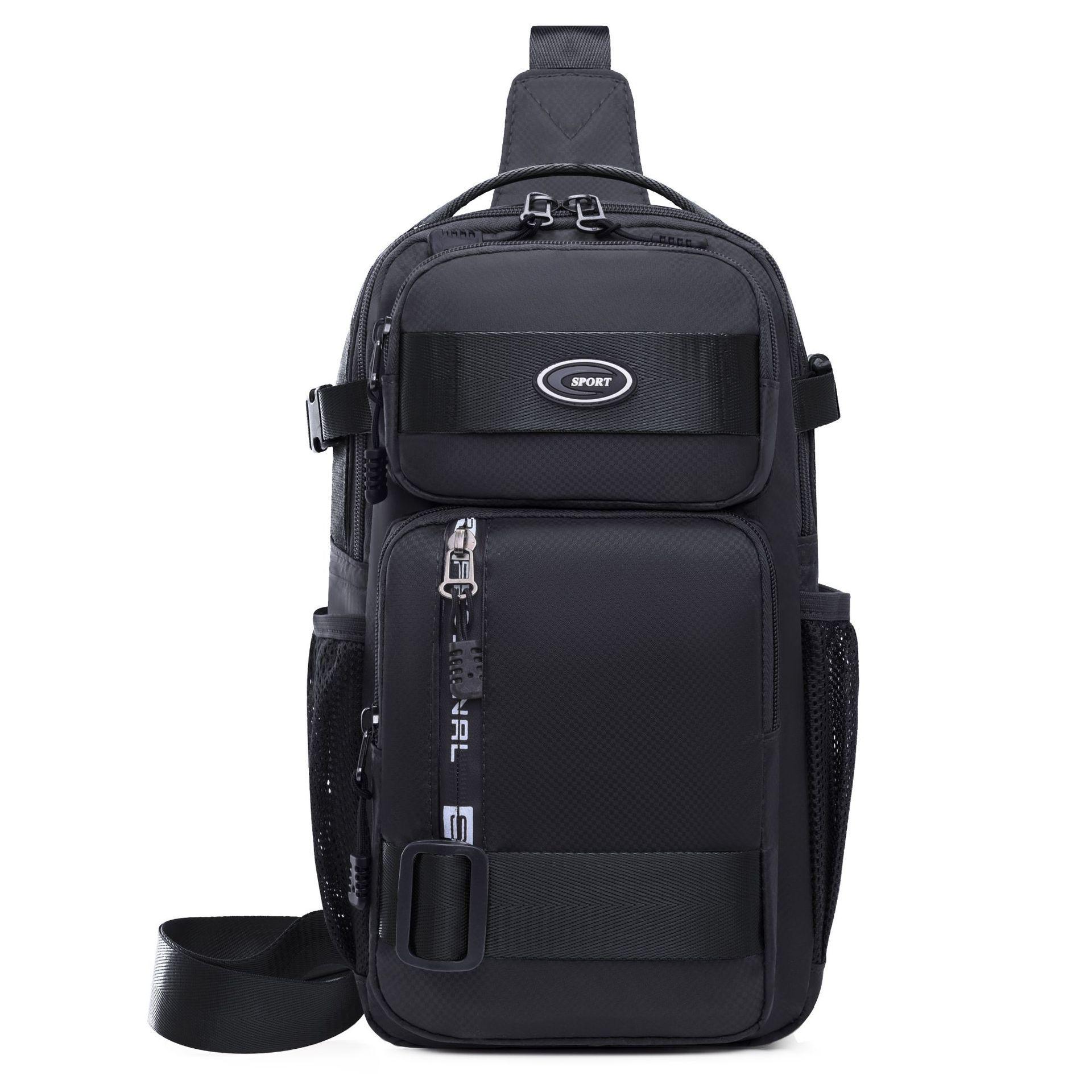 

Men s Large Capacity Chest & Waist Bag for Cycling, Hiking, Commuting - Trendy, Functional Shoulder Bag One Size