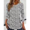 Tops for Women Floral Print Round Neck Long Sleeve T-shirt Fall Casual Slim Pullover Women's Long Sleeve Top