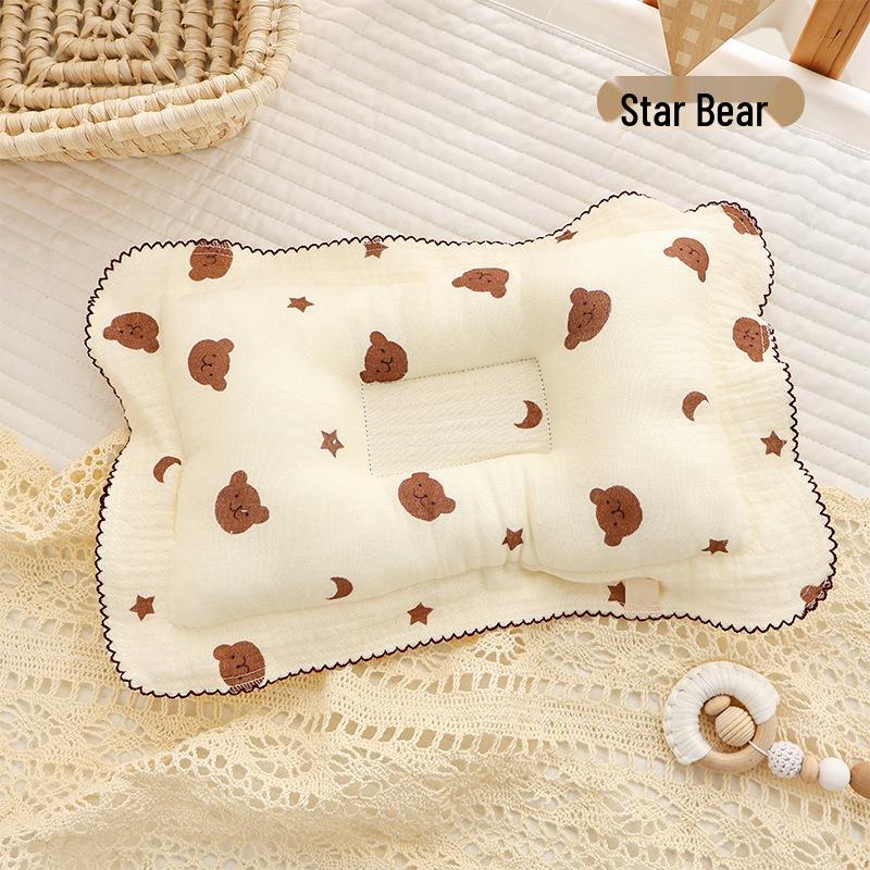 Poduszka Kształtująca dla Noworodków z Czystej Bawełny - Przeciw Płaskiej Główce dla Niemowląt i Małych Dzieci