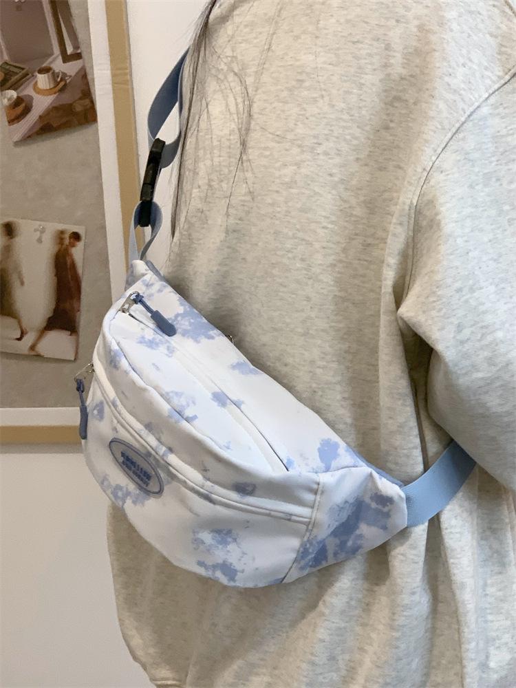 Women's Tie-Dye One-Shoulder Bag: Trendy, Versatile, Summer Waist & Cycling Bag