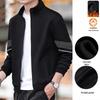 Men's Plus Velvet Stand-Up Collar Hoodie Jacket – Autumn/Winter, Casual, Comfortable, and Trendy.