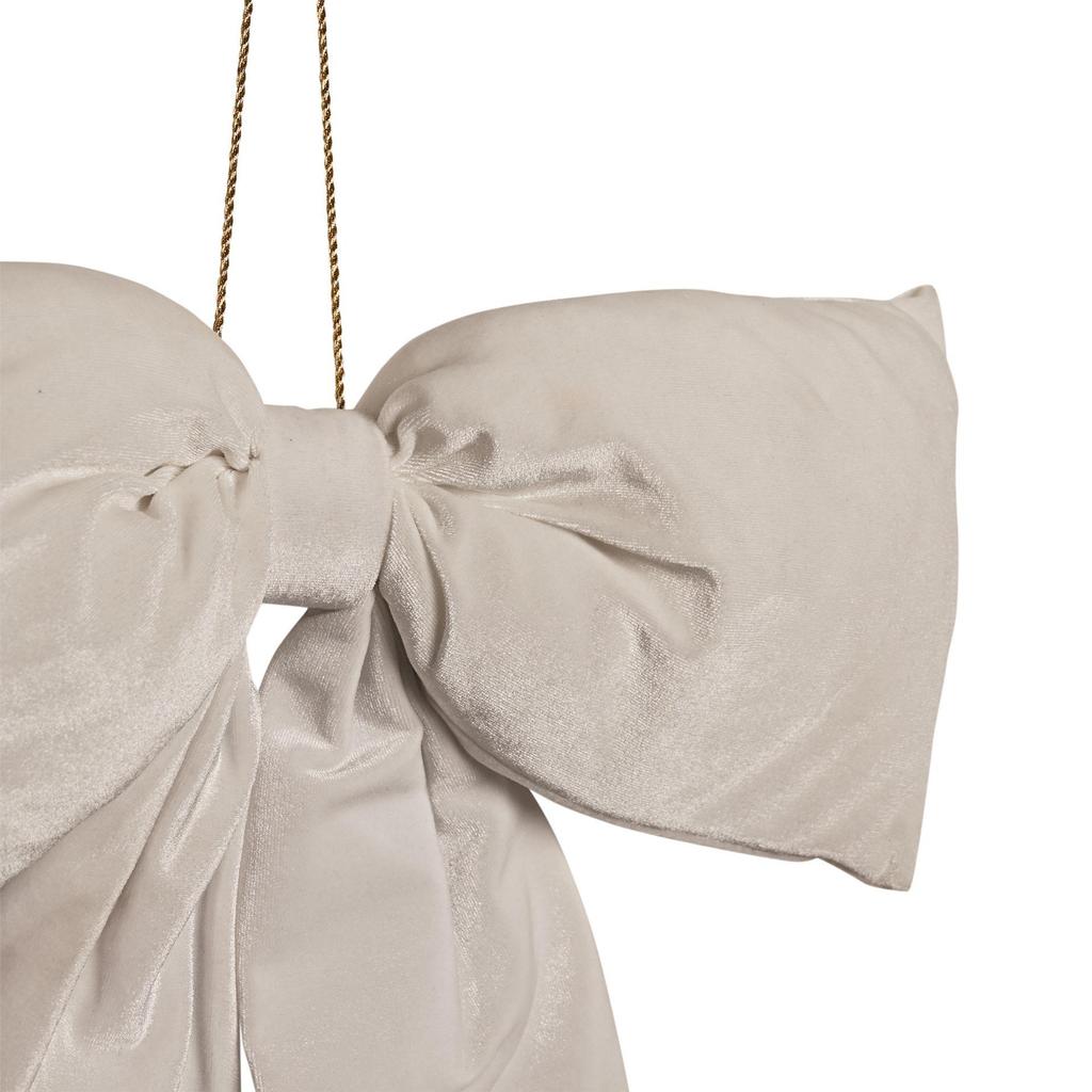 Velvet Bow Hanger 50x40cm White