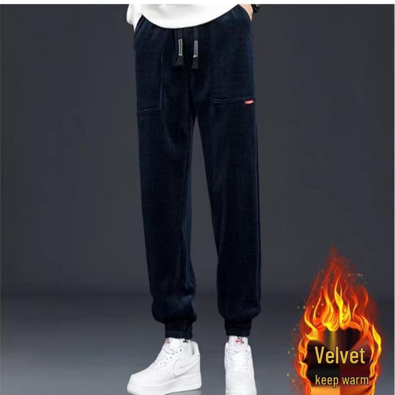 Men's Corduroy Joggers: Trendy, Loose-Fit, Plus-Size, for Spring, Autumn, and Winter