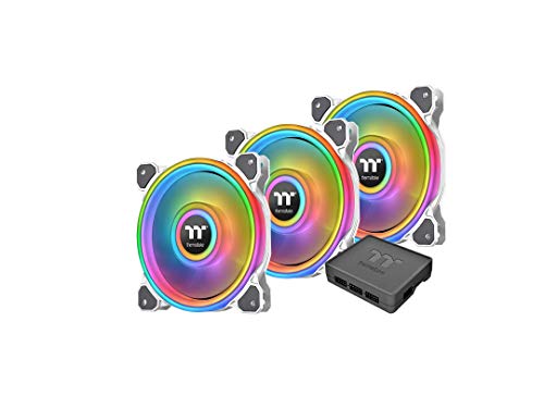 

Thermaltake Riing Quad 14 RGB Radiator Fan / 3 Pack with Controller/Low Noise - PWM Case Fan / 54 LED/NeonMaker Supported - White