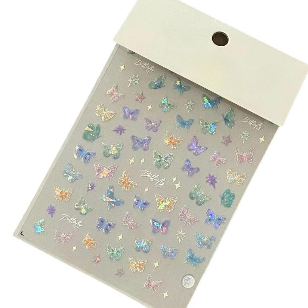 Butterfly nail art Stickers face Tattoo hand account facial masquerade Performance children Diy decoration stickers