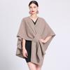 European & American Autumn/Winter Fashion Shawl Cape: Plus Size Knitted Cardigan Cloak for Women