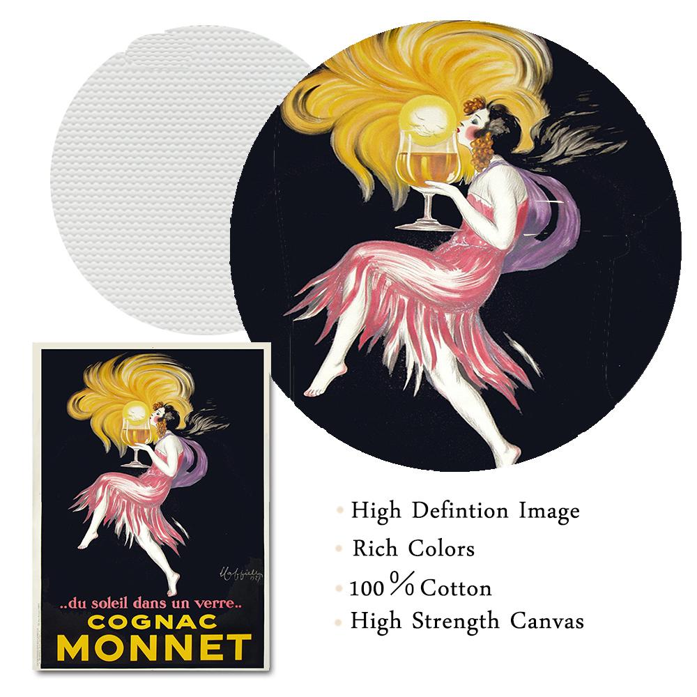 Cognac Monnet Print Vintage French Drinks Advert Canvas Painting Posters And Prints On The Wall Retro Decorative Home Decoration