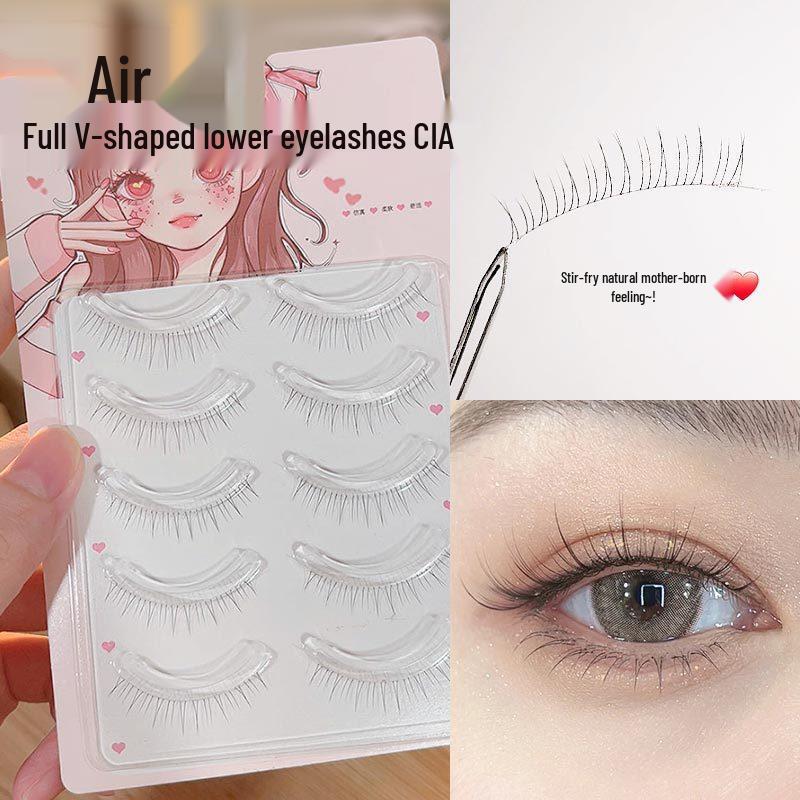 

Feixi Cat Ear Crystal Stem V-Shaped Natural False Eyelashes - Airy Fairy Style