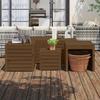 VidaXL Set of 4 Garden Boxes Honey Brown Solid Pine Wood 3154669