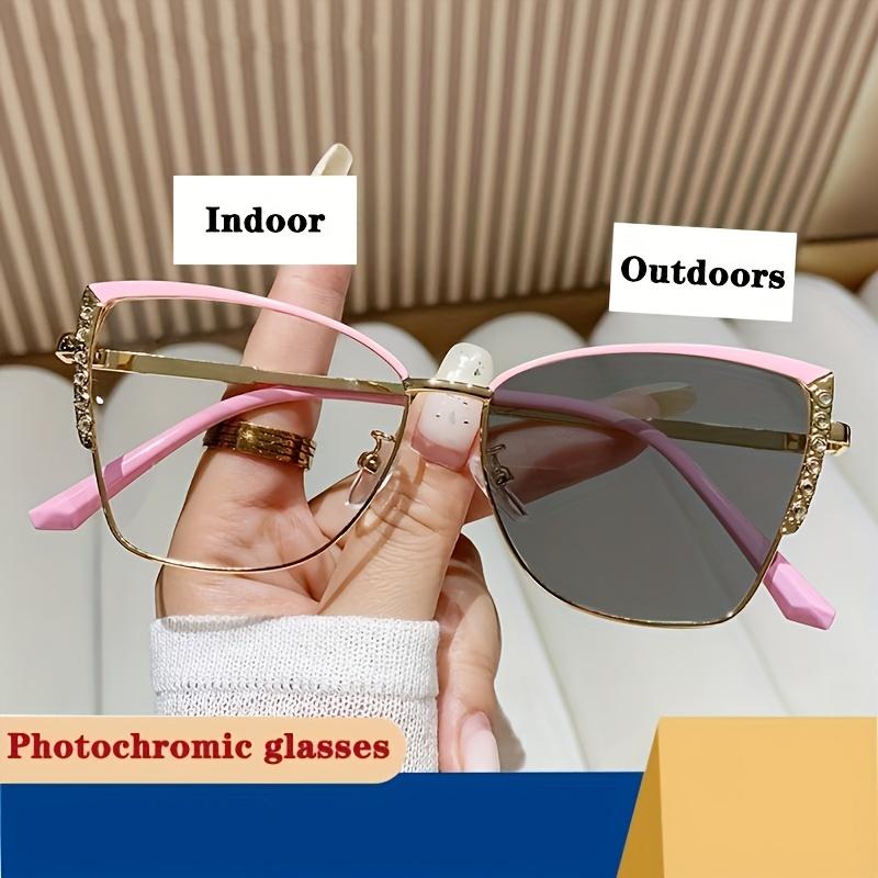 Blue Light Blocking Glasses Metal Frame UV For Protection Unisex Sunglasses Trendy Color Shift Design