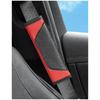 2PCS PU Leather Car Seat Belt Shoulder Carbon Fiber Pattern Cover Comfort Car Accessories Safety Belt Protective Cover