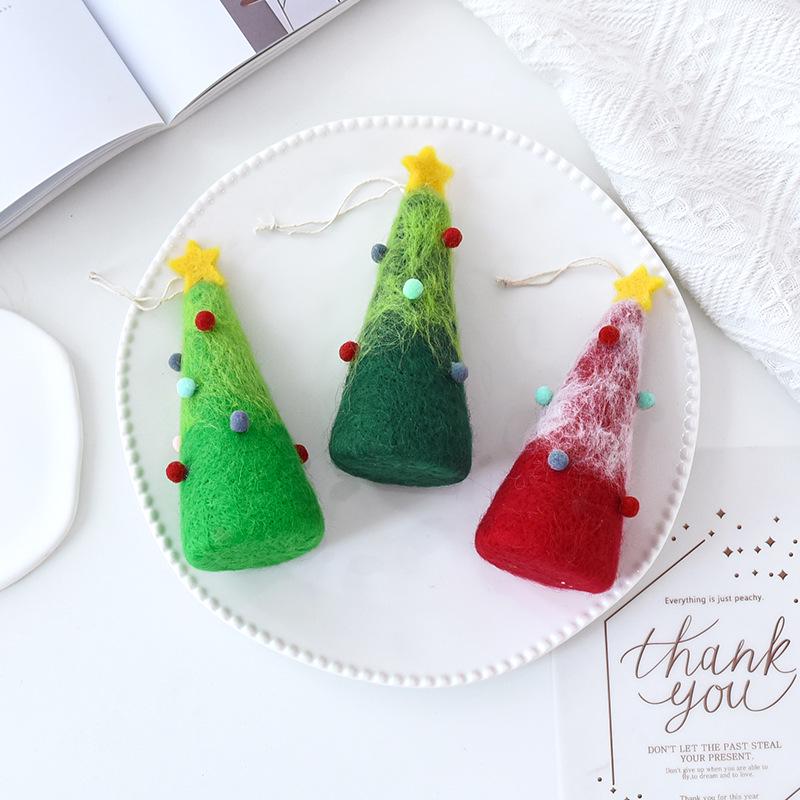 New Year Mini Felt Christmas Tree Desktop Ornament Pendant
