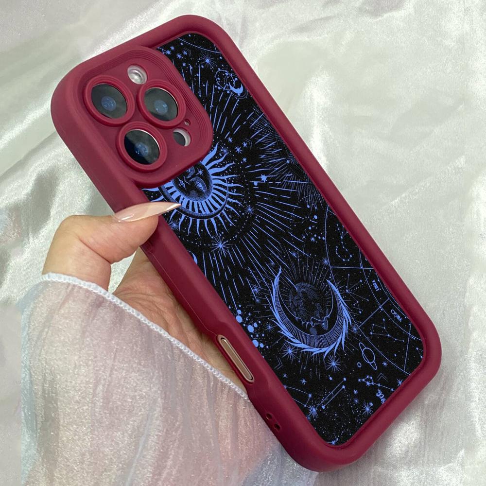 JT24 Astrology Map with Celestial Sun and Moon Realme Huawei Honor 70 90 Infinix Tecno Itel Motorola Google All Model Angel Eyes Soft TPU Phone Case