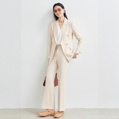 Elegant Apricot Women's Two-Piece Suit: 2025 Fashionable, Casual Chic