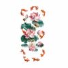 Anti Static Flower Koi Sticker PVC Semi Transparent Golden Lotus Wall Sticker Waterproof 3D Effect Window Decoration Sticker