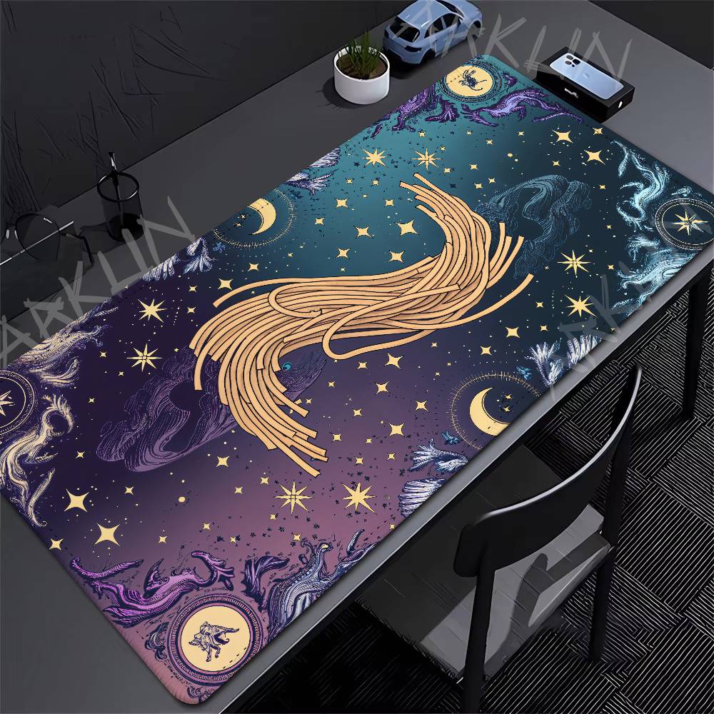 Luxury Sun And Moon Cool Star Gaming Mouse Pad Large Keyboard Mousepad For Nonslip Stitched Edge Desk Mat