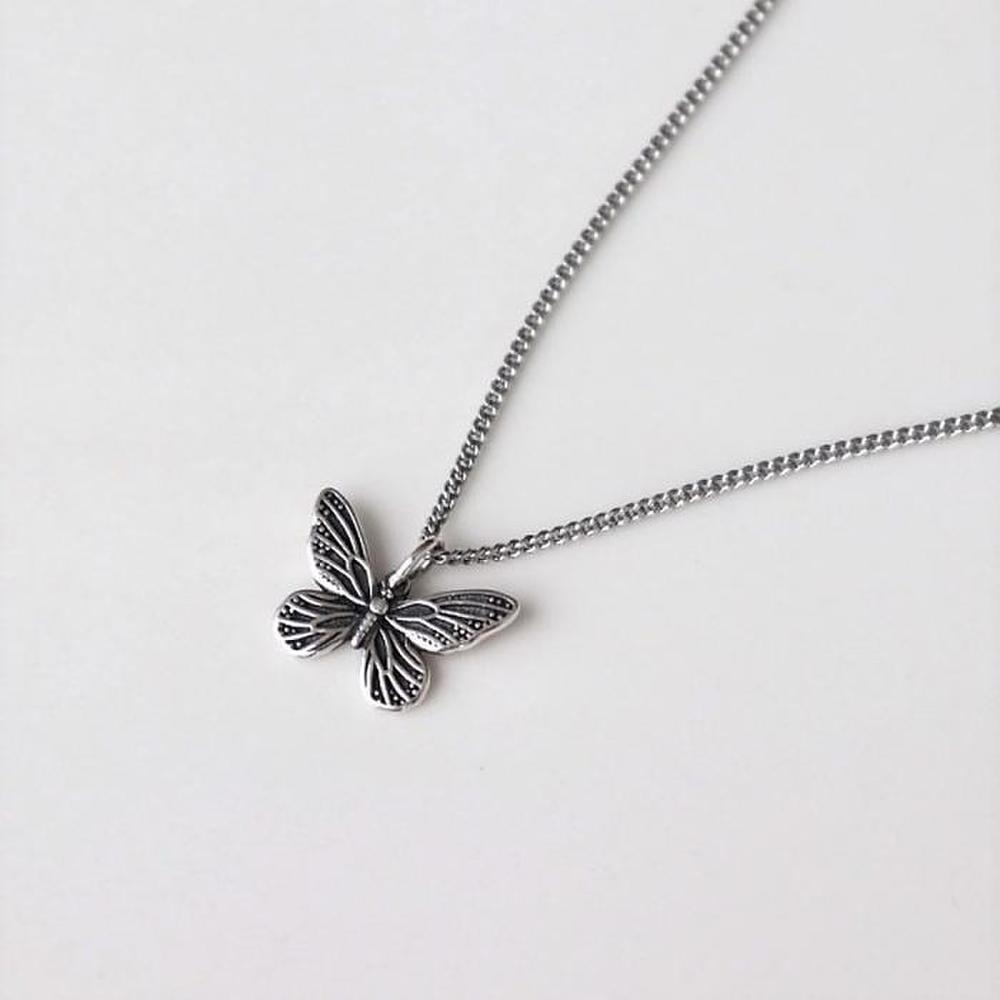 [Silver925] Antique Butterfly Necklace (6978609)