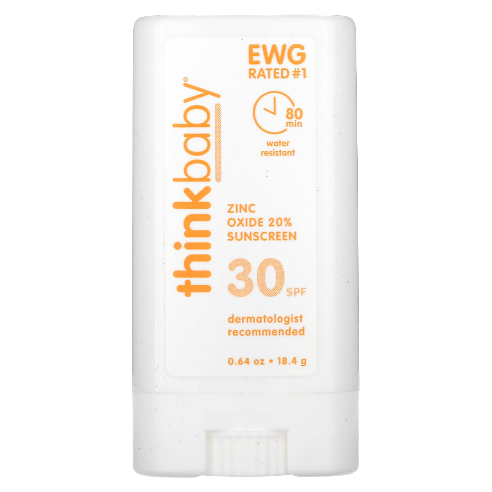 think, Thinkbaby, солнцезащитный крем-карандаш, SPF 30, 18,4 г (0,64 унции)