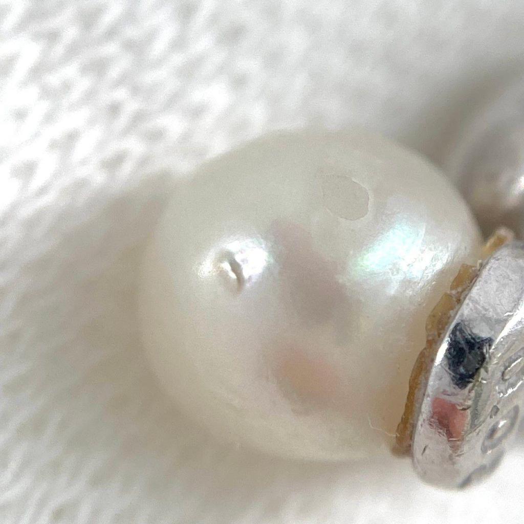 Used [8% OFF Coupon Distributed] TASAKI Diamond X Pearl PT850/PT900 D0.02 Necklace 3.5g White