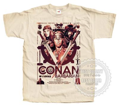 Conan der Barbar 1982 T-SHIRT v16 Poster Naturbeige alle Größen S bis 5XL