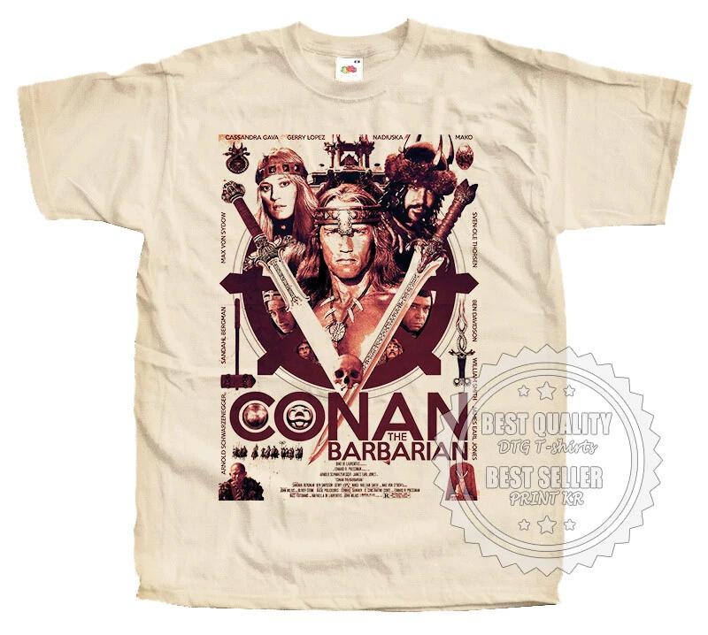 Conan the Barbarian 1982 T SHIRT v16 Poster Natural Beige all sizes S to 5XL XL