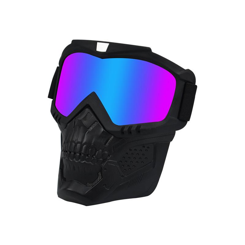 New Skull Mask Goggles Motorcycle Goggles Off-road Riding Glasses Motorcycle Windproof Protective Goggles for Men and Women8056