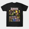 Men Black Print T-shirt Jurassic Park Fighter - T.Rex Vs Ian Malcolm No-Cut Transfer Paper Print Cotton Tshirt