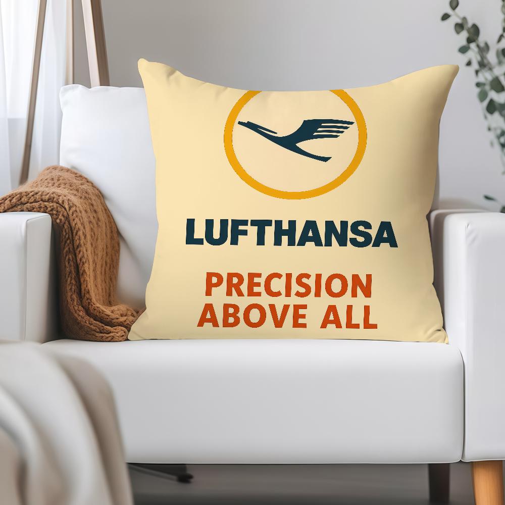 Deutsche L-lufthansa German Pillow Case Applicable Space For Guest Rooms Interiors Cars Office House Decoration