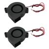 2PCS 5015 DC Turbo Blower 5x5cm 24V Printer Cooling Cooling Fan for Humidifier Cigar Box Aromatherapy Heater Small Appliance Repair Replacement