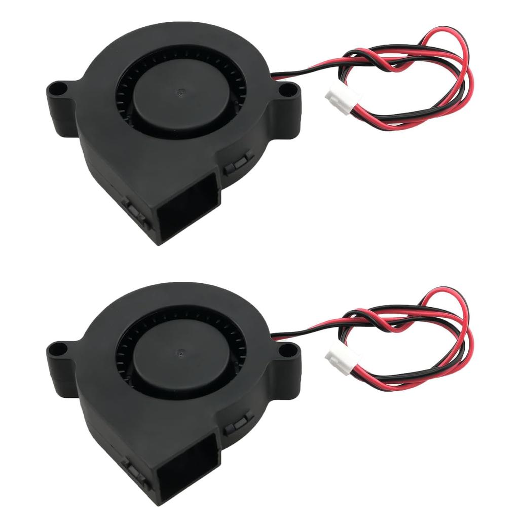 2PCS 5015 DC Turbo Blower 5x5cm 24V Printer Cooling Cooling Fan for Humidifier Cigar Box Aromatherapy Heater Small Appliance Repair Replacement