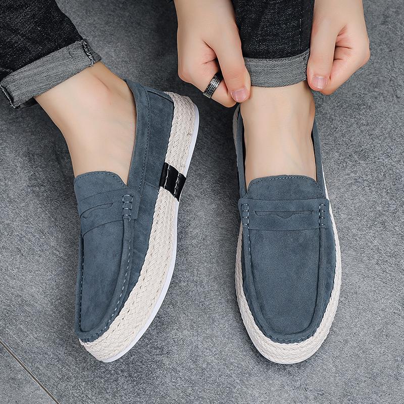 Fashion Men Suede Lightweight Casual Shoes Lazy Shoes Male Breathable Slip-on Men's Driving Shoes Comfortable Loafers Moccasins