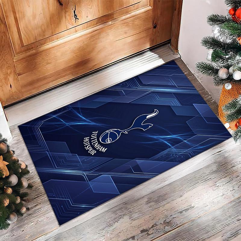 Tottenham Hotspur Bedrukte Flanellen Vloerkleed Antislip Zacht Polyester Vloerkleed Binnen Decoratie Mat voor Slaapkamer Woonkamer Bank
