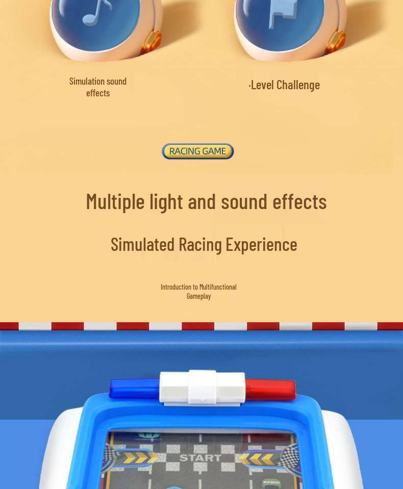 Children's Educational Cross-Country Racing Steering Wheel Toy: Simulation Driving and Concentration Game