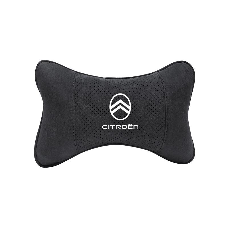Wildleder Auto Kopfstütze Atmungsaktives Auto Nackenkissen Für Citroen C5X e-C4 X e-C3 C4 C3 C5 Berlingo C-Elysee C-Crosser C1 C6 C2