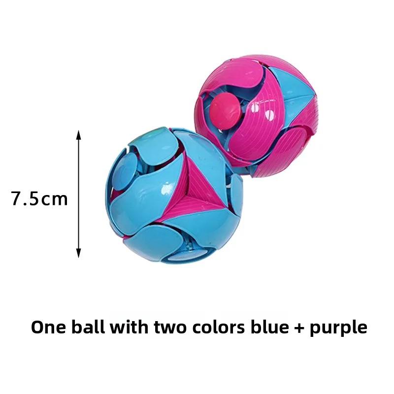 1Pcs Fun Color Changing Ball Toy Hand Throwing Sensory Decompression Accessory For Kids Adults Gift Double Magic Color Ball Toy