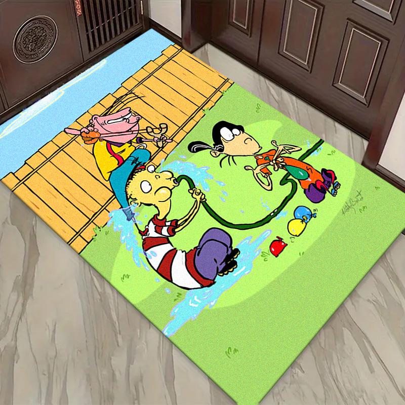 Ed, Edd n Eddy Teppich für Wohnzimmer Schlafzimmer Zuhause Sofadekoration, Kinder Spielteppich rutschfest