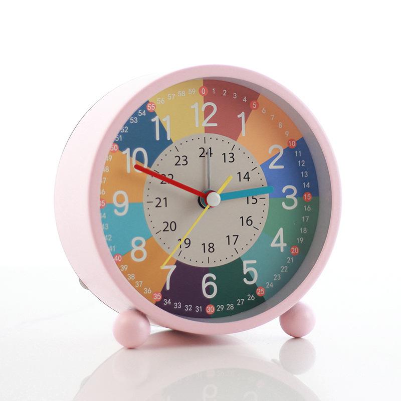 Charging Early Childhood Education Children's Metal Small Alarm Clock Girl Boy Desktop Wake Up Clock Student Use Special Learning Clock