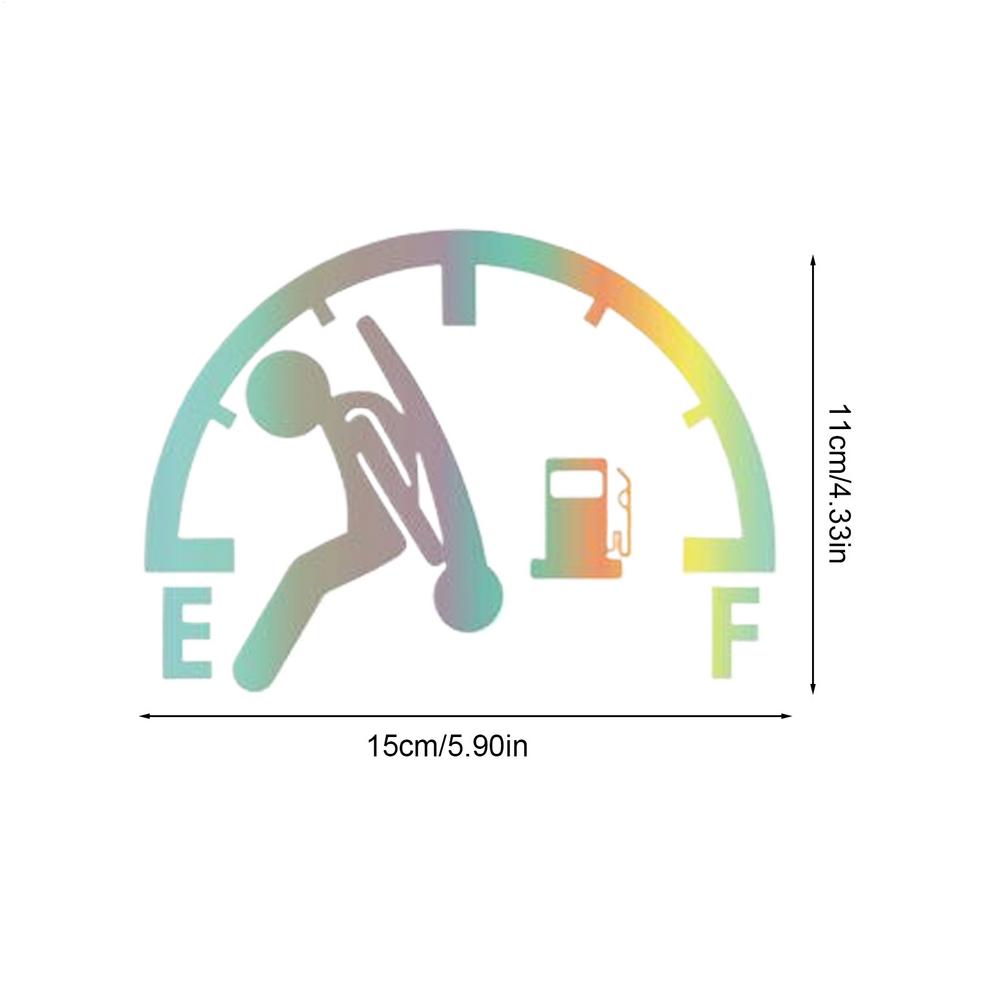 PET Car Stickers Reflective Funny Signs Decal Waterproof High Gas Consumption Sign Weather Resistant Fuel Cap And Bumper Decals