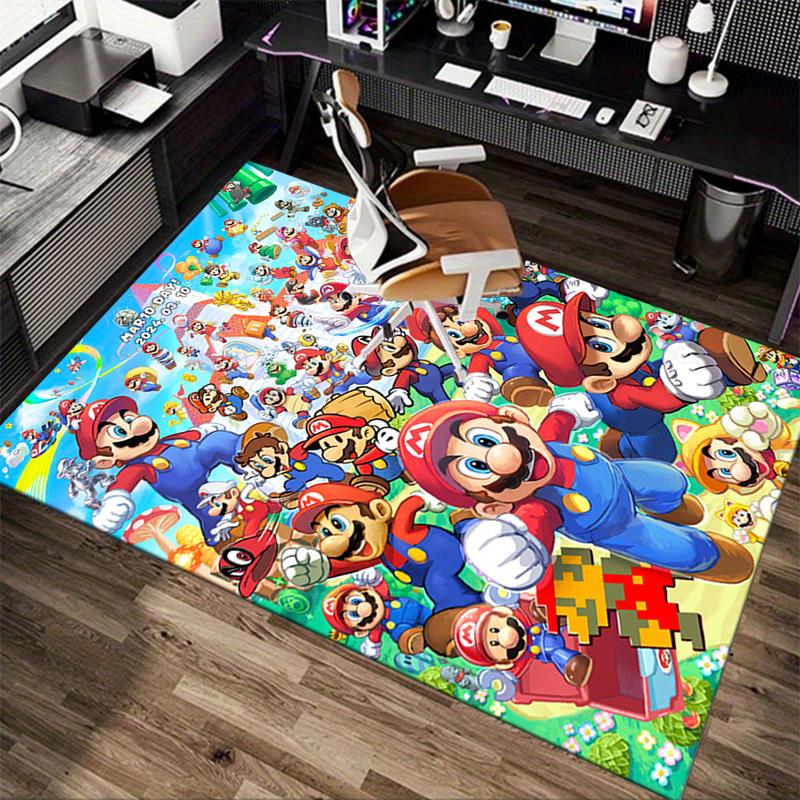 Mario Bros Adventure Time Carpet For Playroom Bedroom Living Room Sofa Home Decorkids Game Area Rug Nonslip Floor Mat